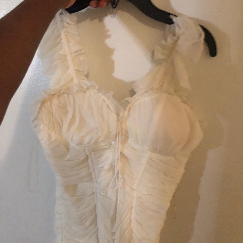 White mini dress